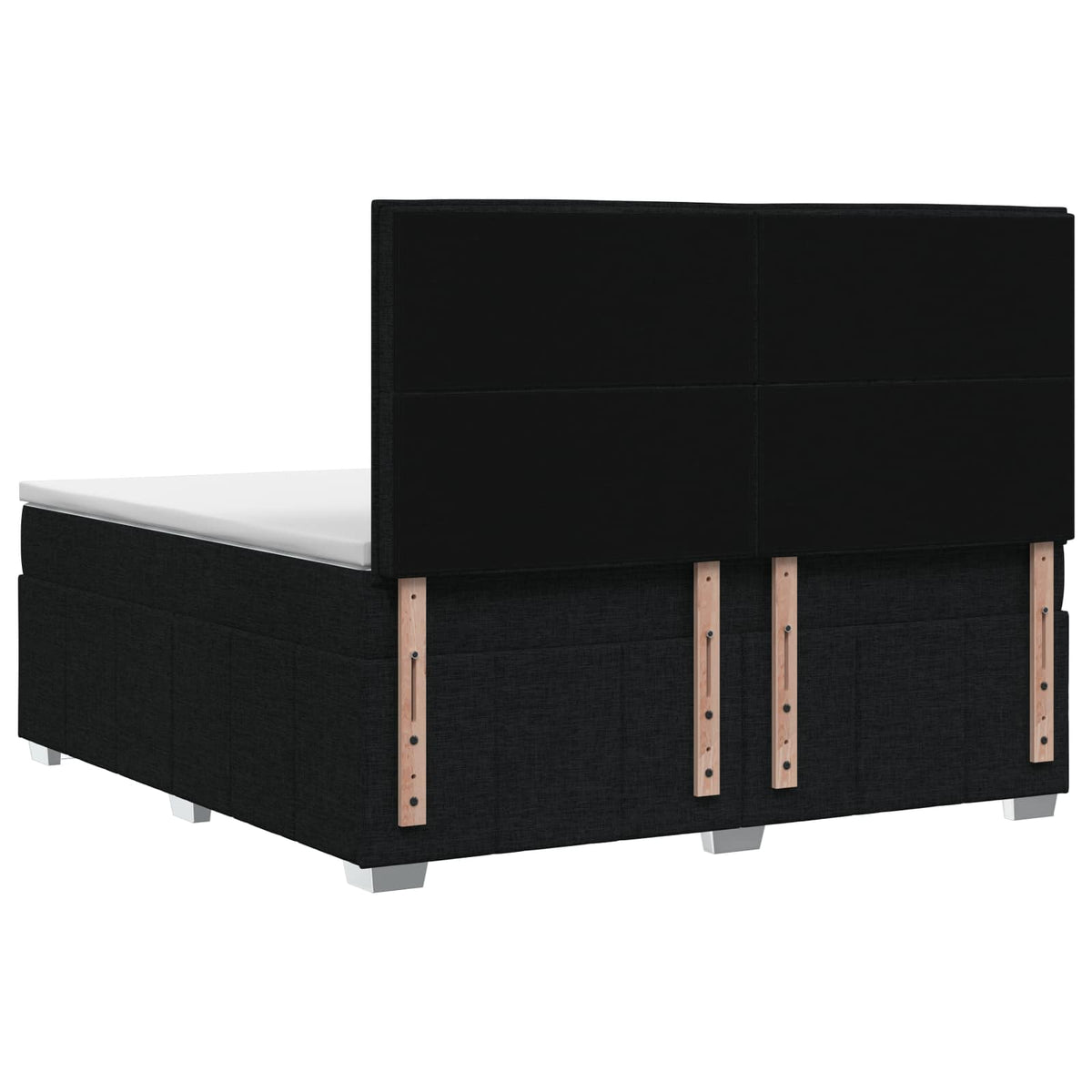 Lit boxspring avec matelas Noir 140 x 200 cm Tissu