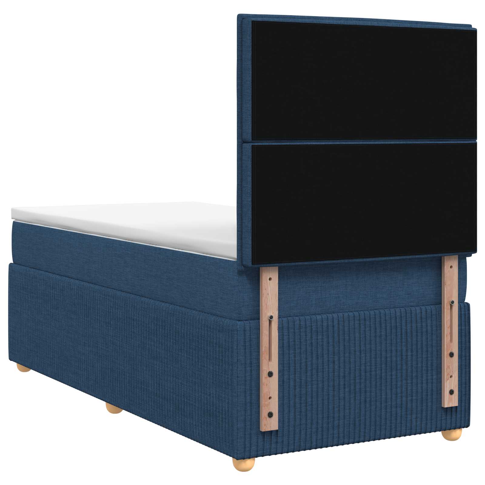 Lit boxspring avec matelas Bleu 80 x 200 cm Tissu
