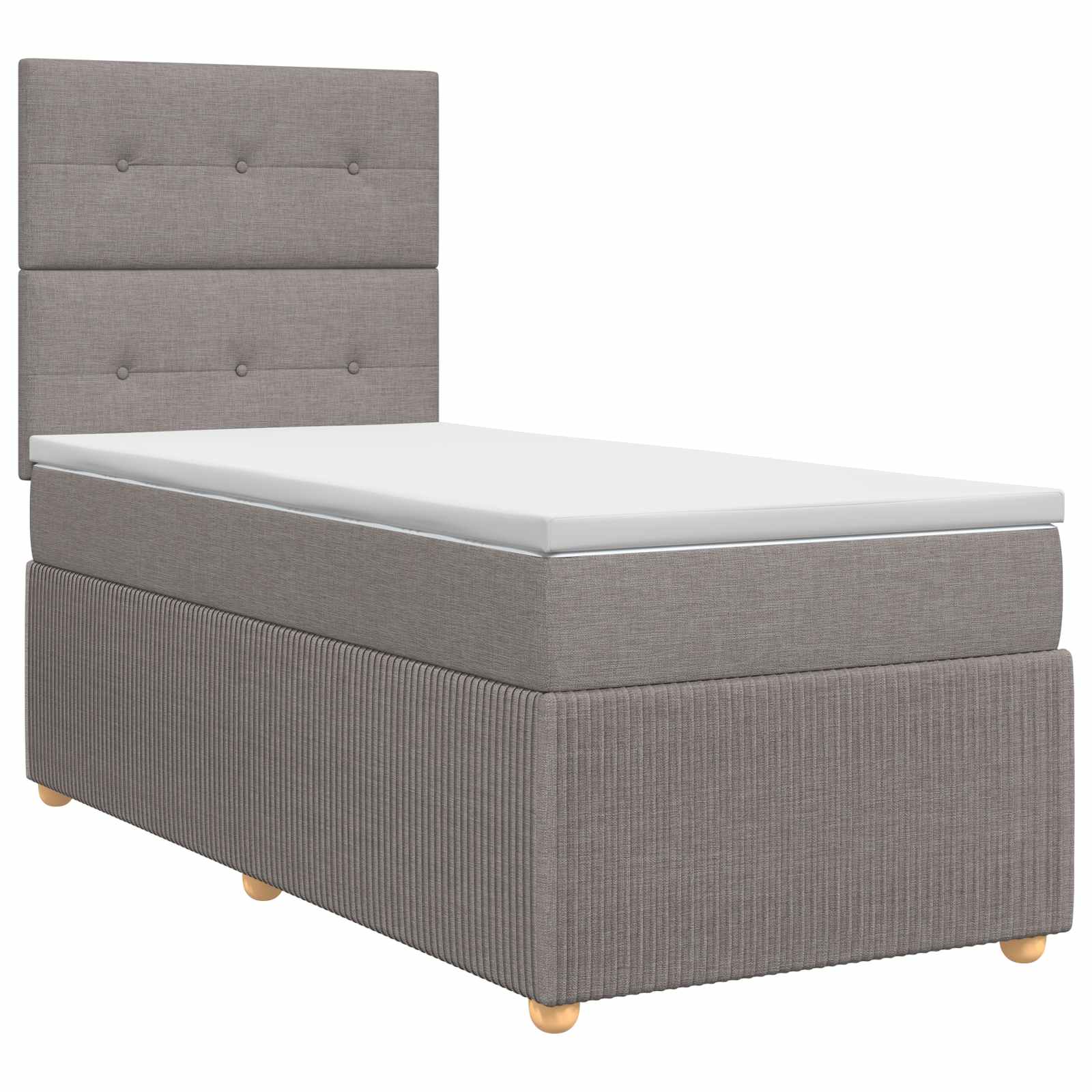 Lit boxspring avec matelas Taupe 80 x 200 cm Tissu