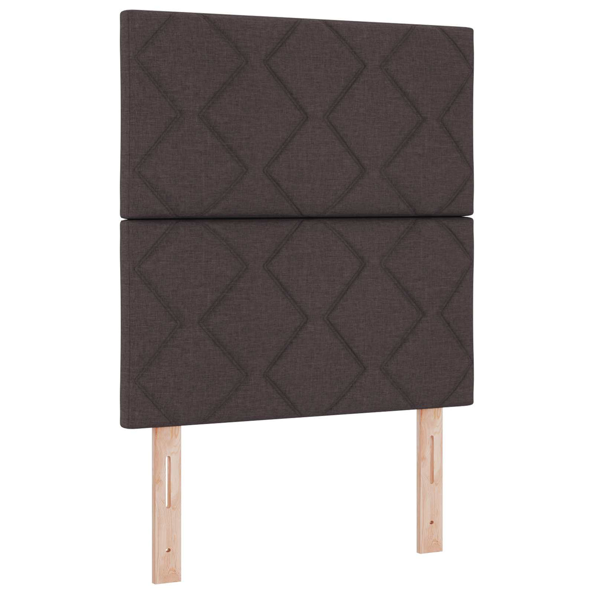 Lit boxspring avec matelas Marron foncé 100 x 200 cm Tissu