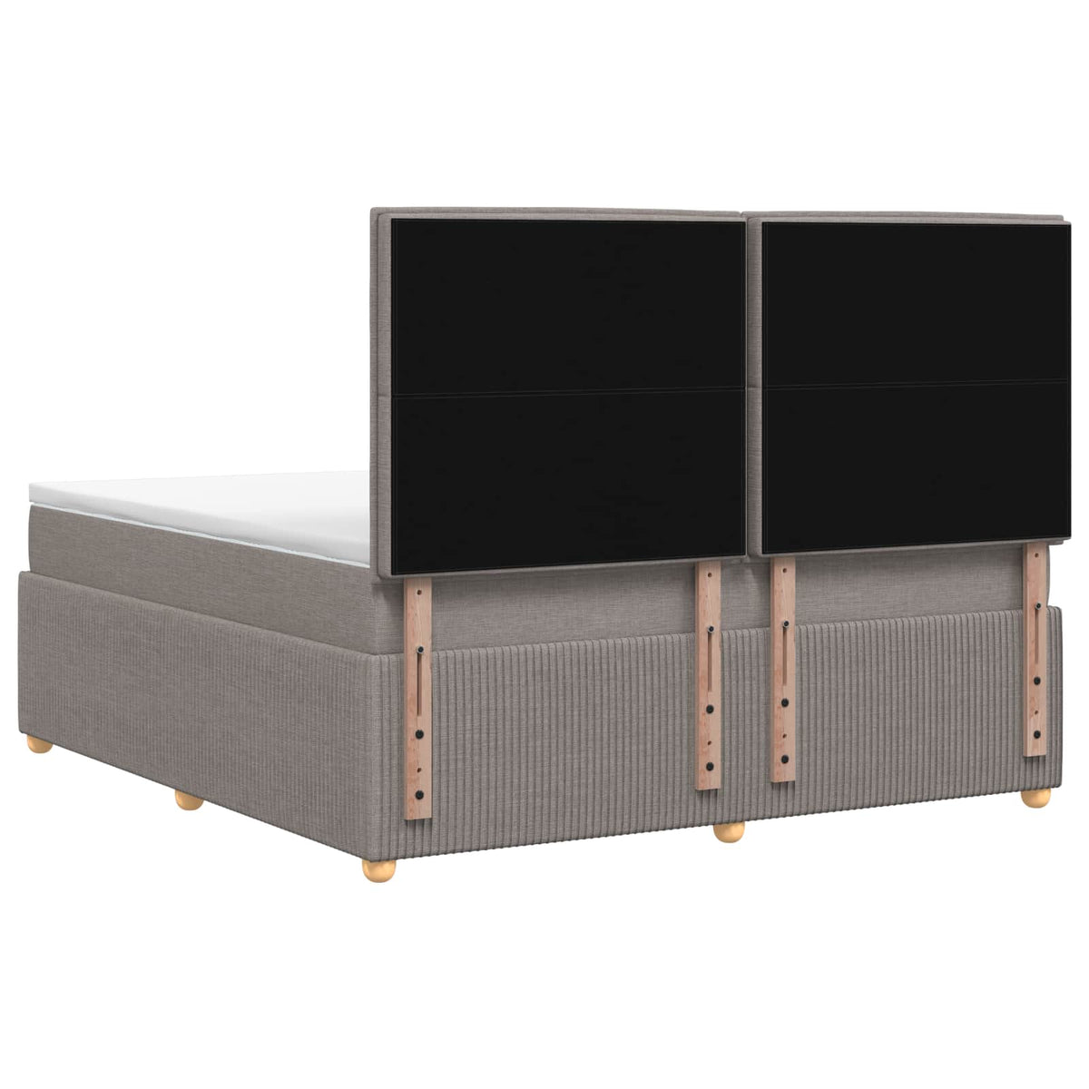 Lit boxspring avec matelas Taupe 140 x 190 cm Tissu