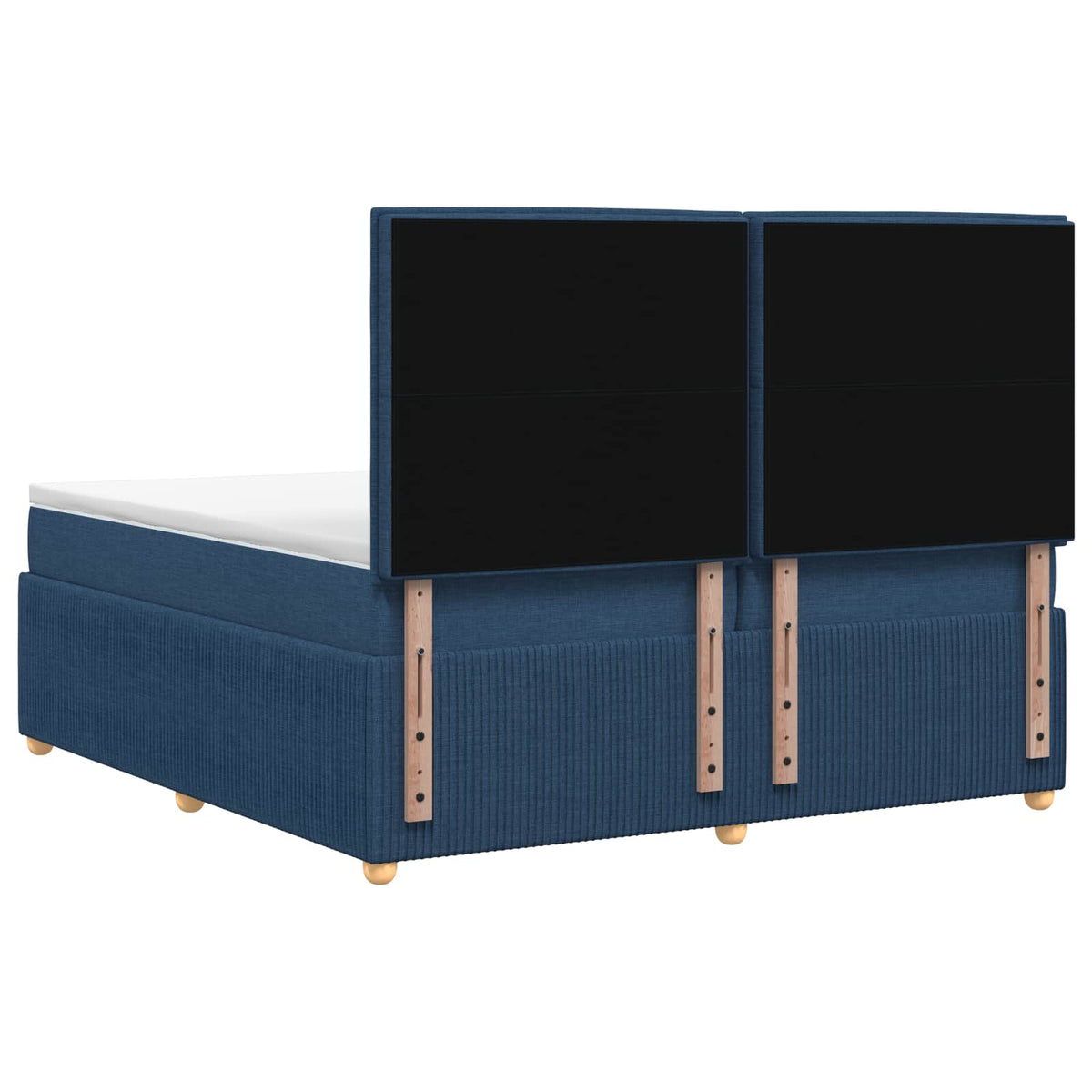 Lit boxspring avec matelas Bleu 140 x 200 cm Tissu