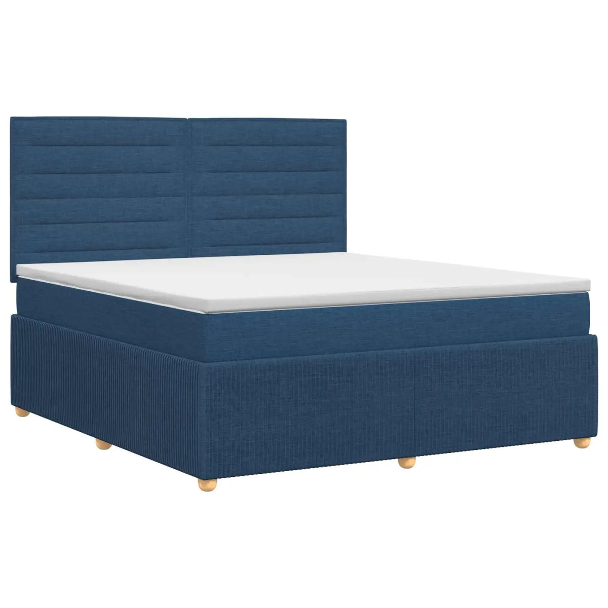 Lit boxspring avec matelas Bleu 160 x 200 cm Tissu - XIOS