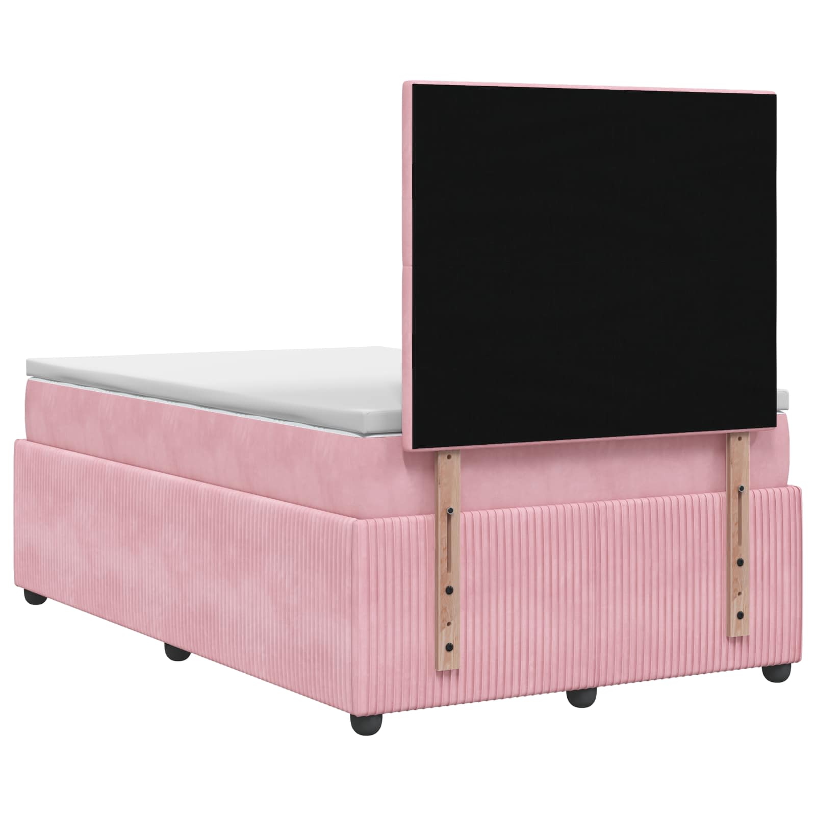 Lit boxspring avec matelas Rose 120 x 190 cm Velours - XIOS