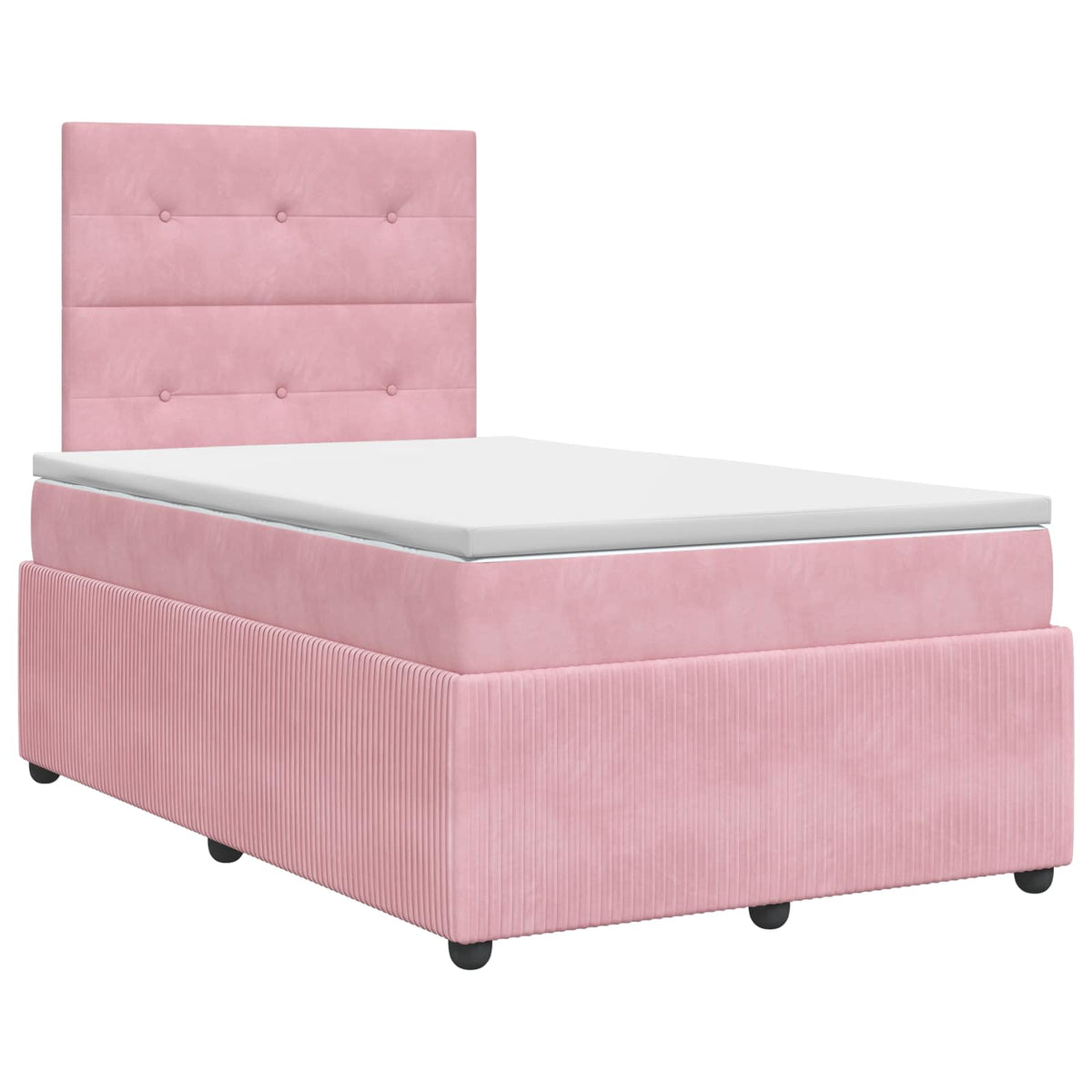 Lit boxspring avec matelas Rose 120 x 200 cm Velours