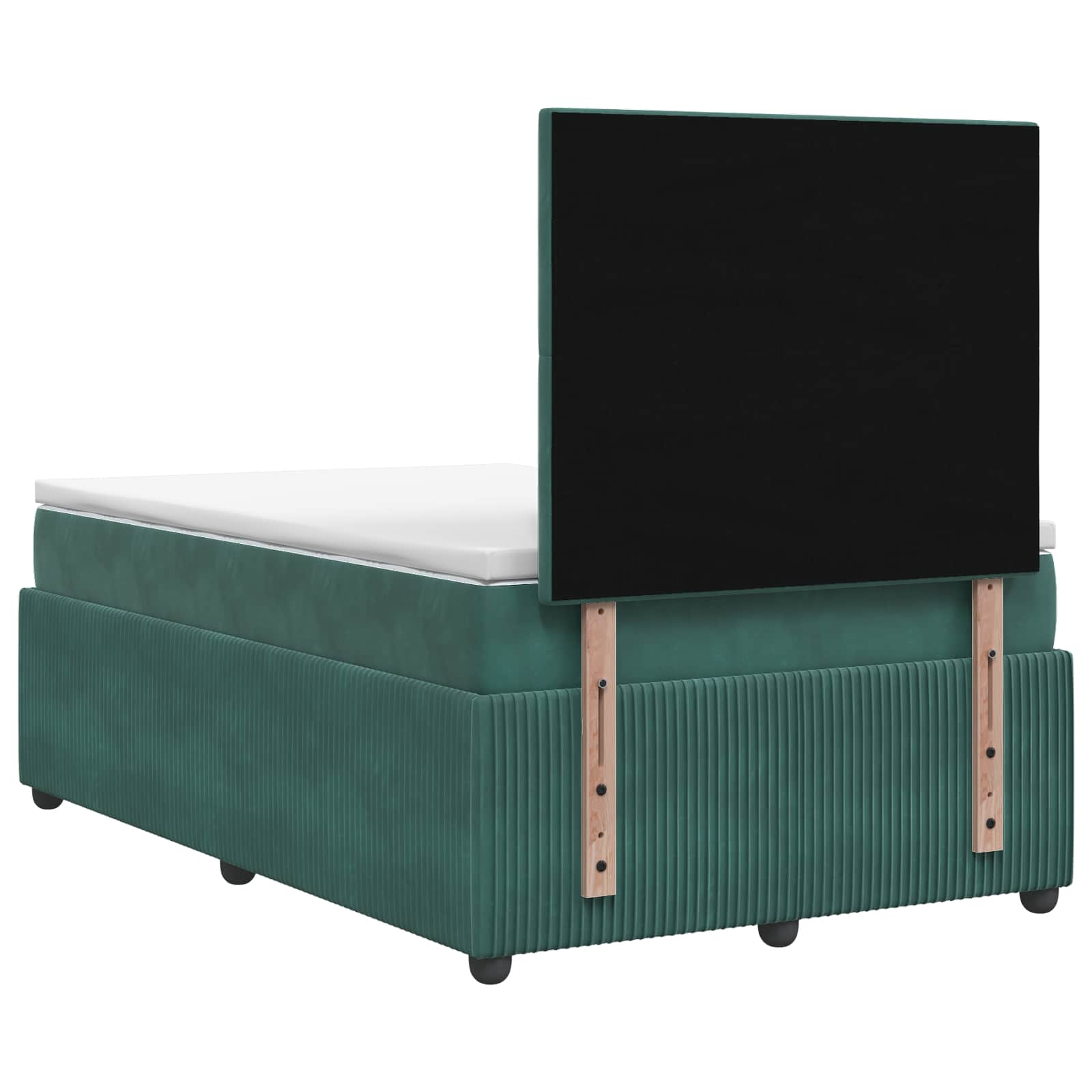 Lit boxspring avec matelas Vert foncé 120 x 200 cm Velours