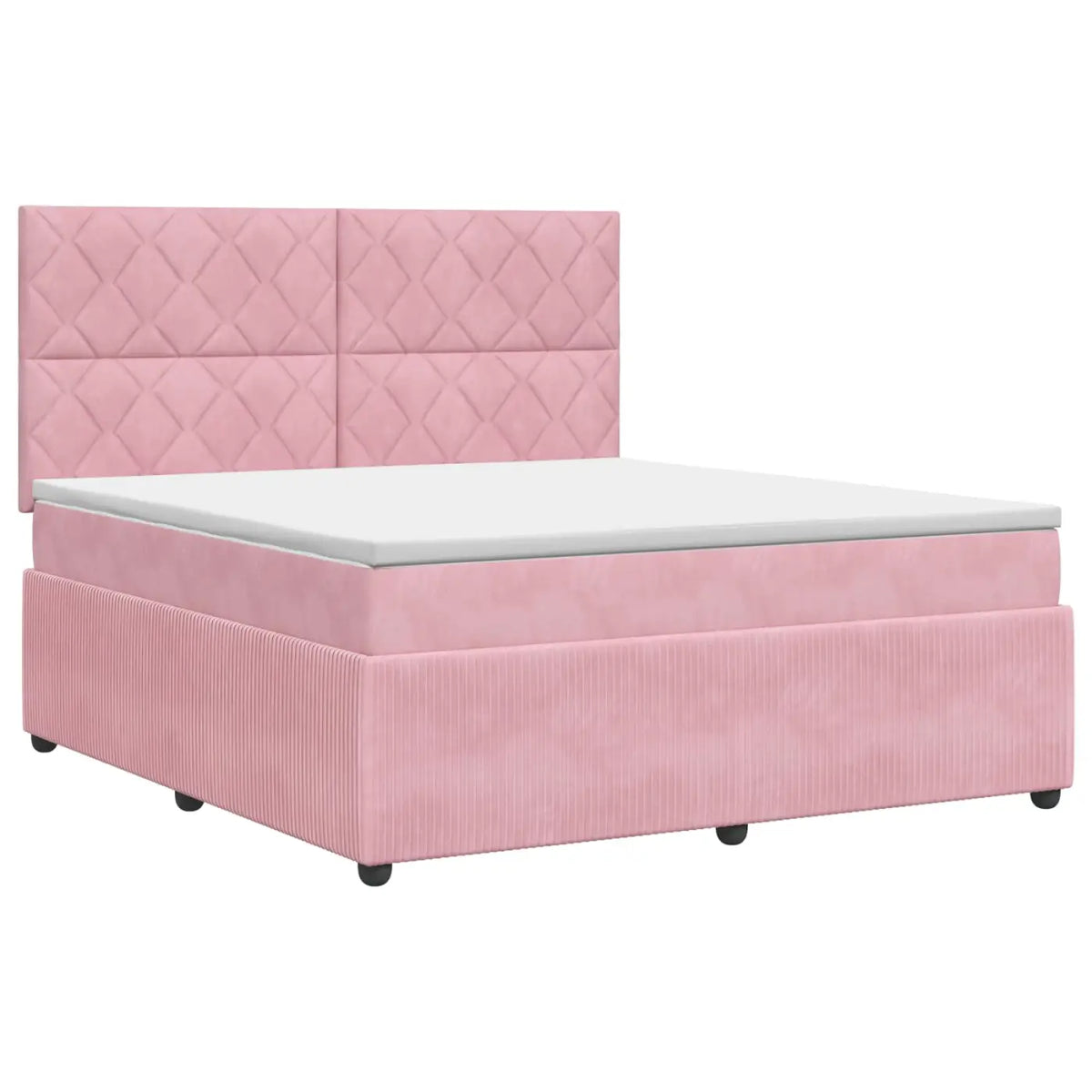 Lit boxspring avec matelas Rose 140 x 200 cm Velours - XIOS