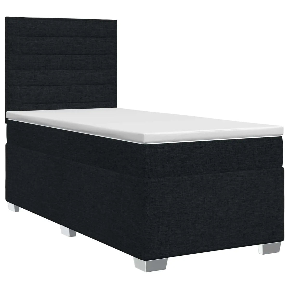 Lit boxspring avec matelas Noir 80 x 200 cm Tissu - XIOS