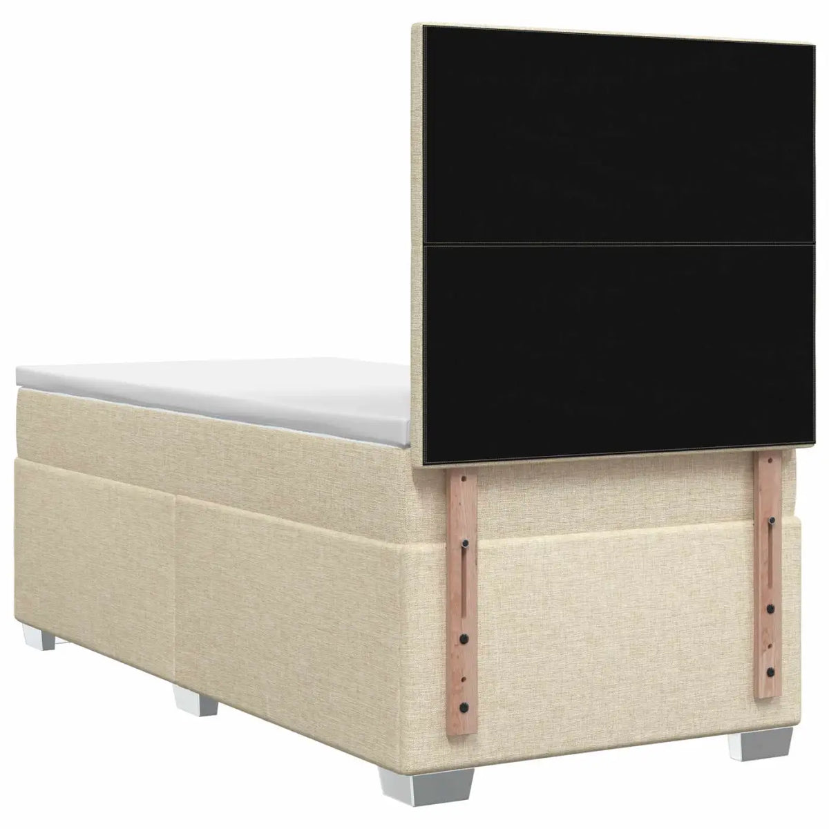 Lit boxspring avec matelas Crème 80 x 200 cm Tissu - XIOS