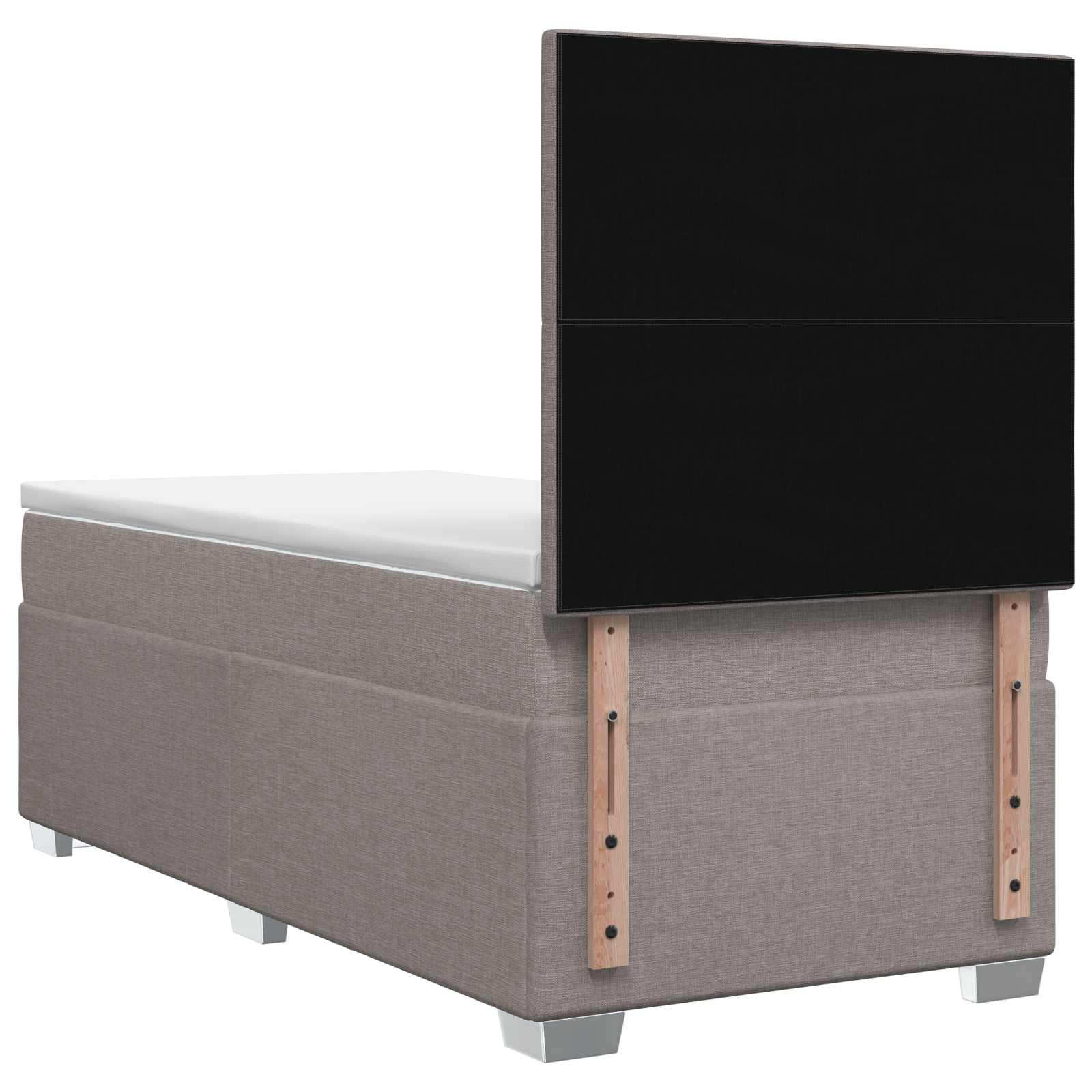 Lit boxspring avec matelas Taupe 80 x 200 cm Tissu