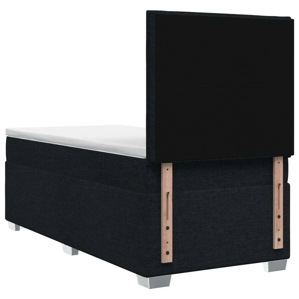 Lit boxspring avec matelas Noir 90 x 190 cm Tissu - XIOS