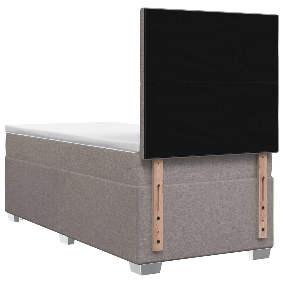 Lit boxspring avec matelas Taupe 100 x 200 cm Tissu