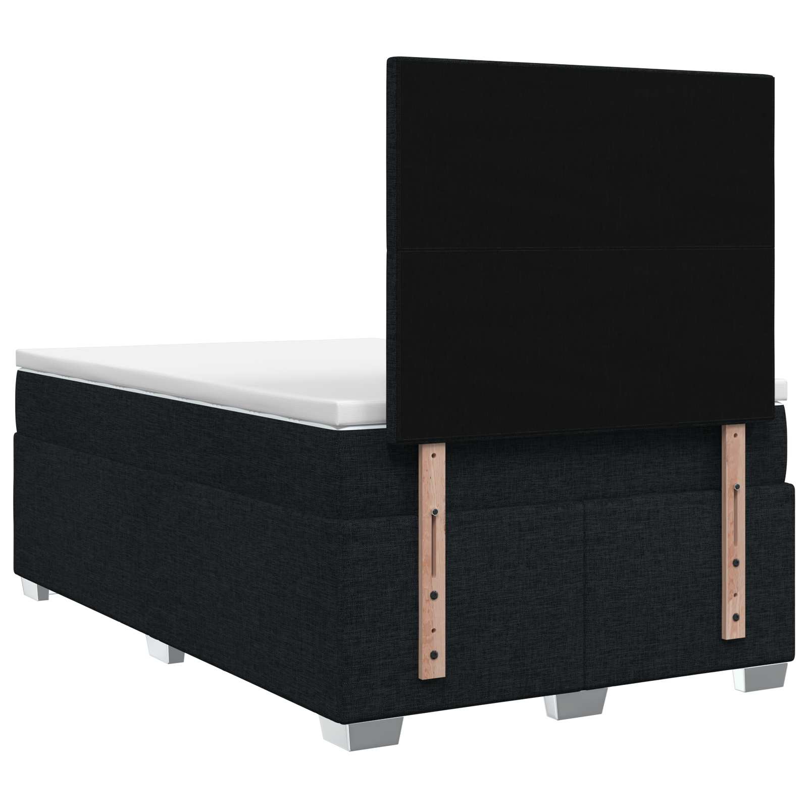 Lit boxspring avec matelas Noir 120 x 190 cm Tissu - XIOS