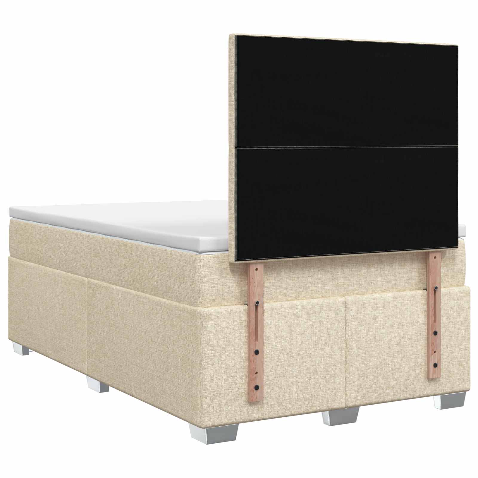 Lit boxspring avec matelas Crème 120 x 190 cm Tissu - XIOS