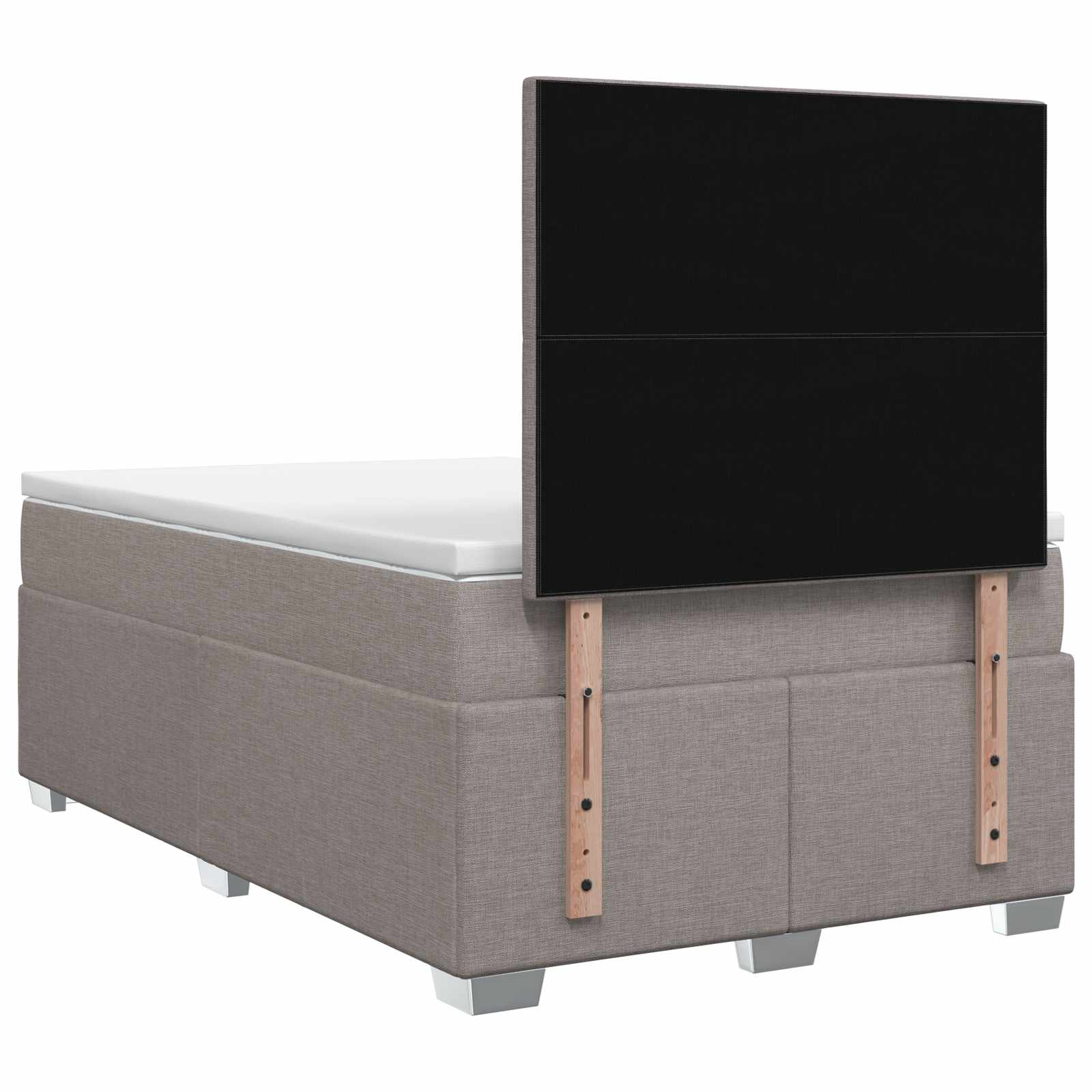 Lit boxspring avec matelas Taupe 120 x 190 cm Tissu