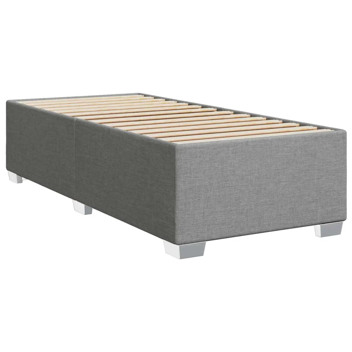 Lit de box spring avec matelas et LED Gris clair 90 x 190 cm - XIOS