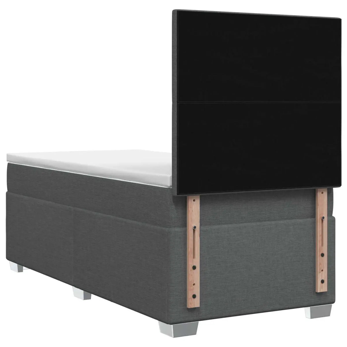 Lit de box spring avec matelas et LED Gris foncé 90 x 190 cm - XIOS