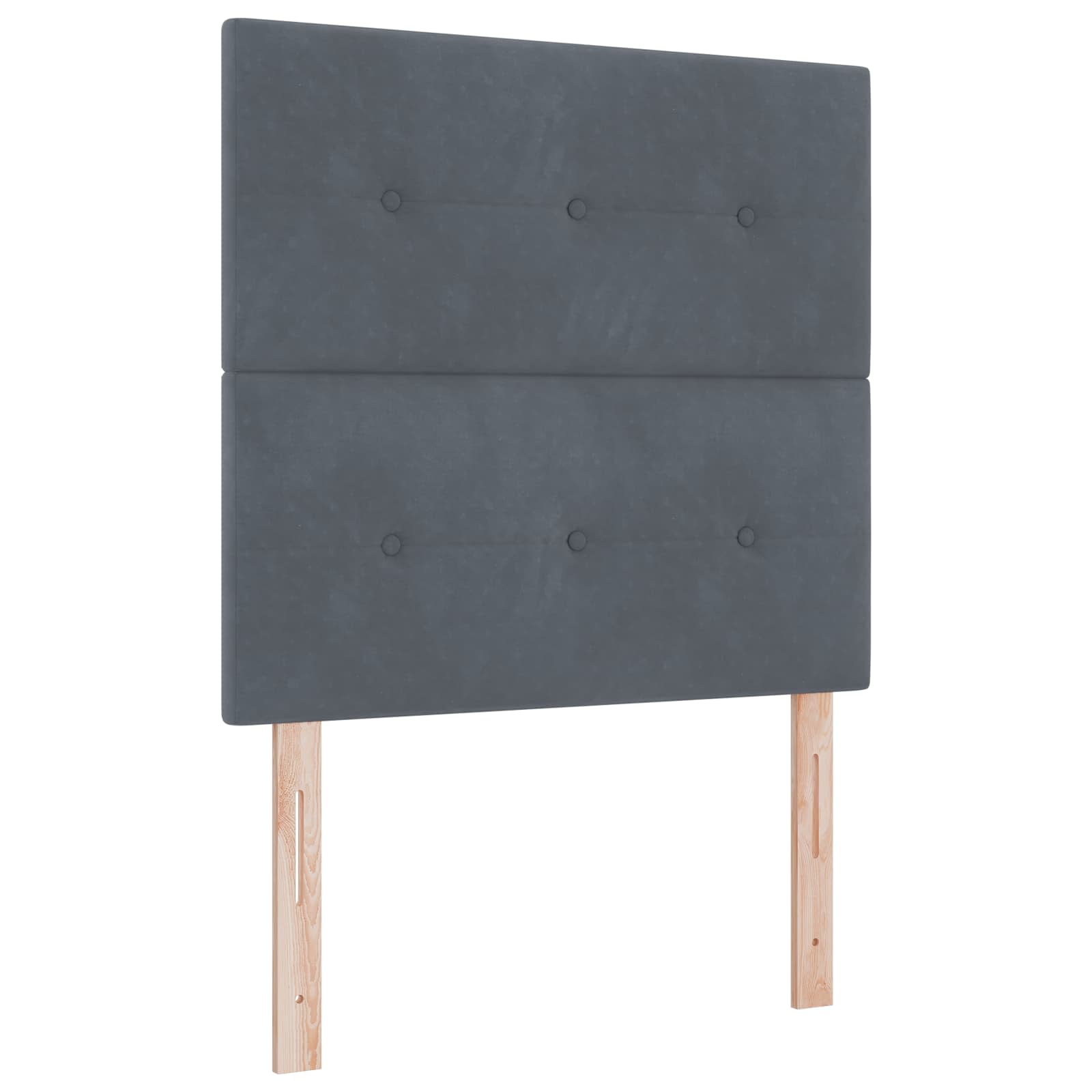 Lit boxspring avec matelas Gris foncé 90 x 190 cm Velours - XIOS