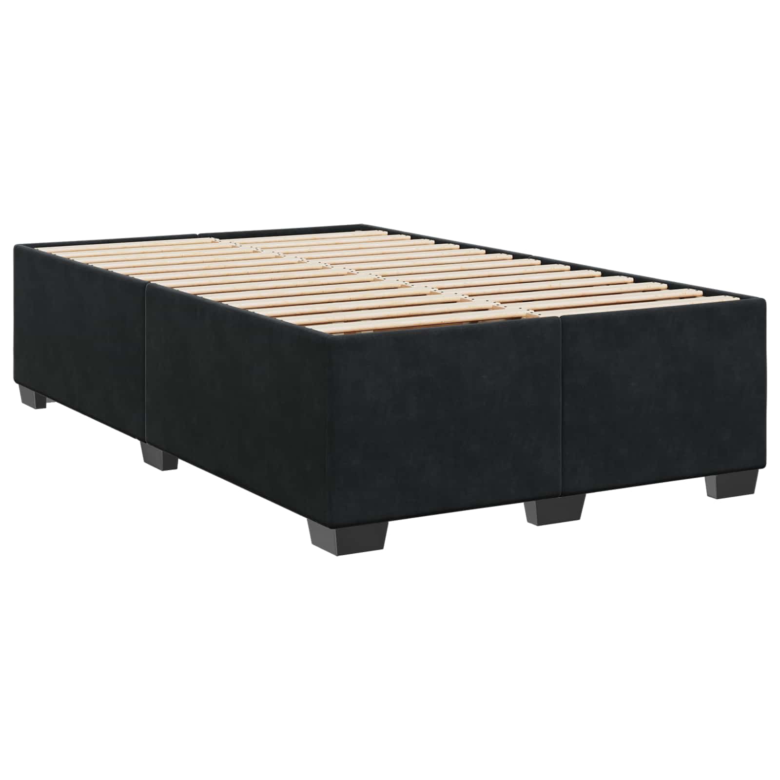 Lit boxspring avec matelas Noir 120 x 190 cm Velours - XIOS