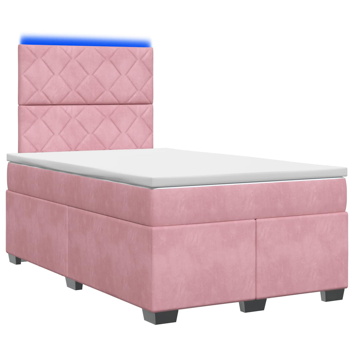 Lit boxspring avec matelas Rose 120 x 200 cm Velours