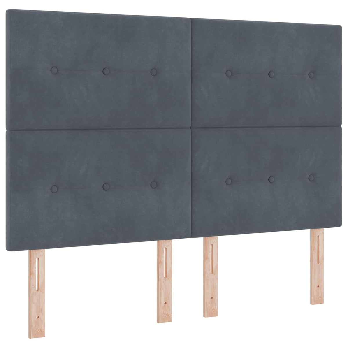 Lit boxspring avec matelas Gris foncé 140 x 190 cm Velours