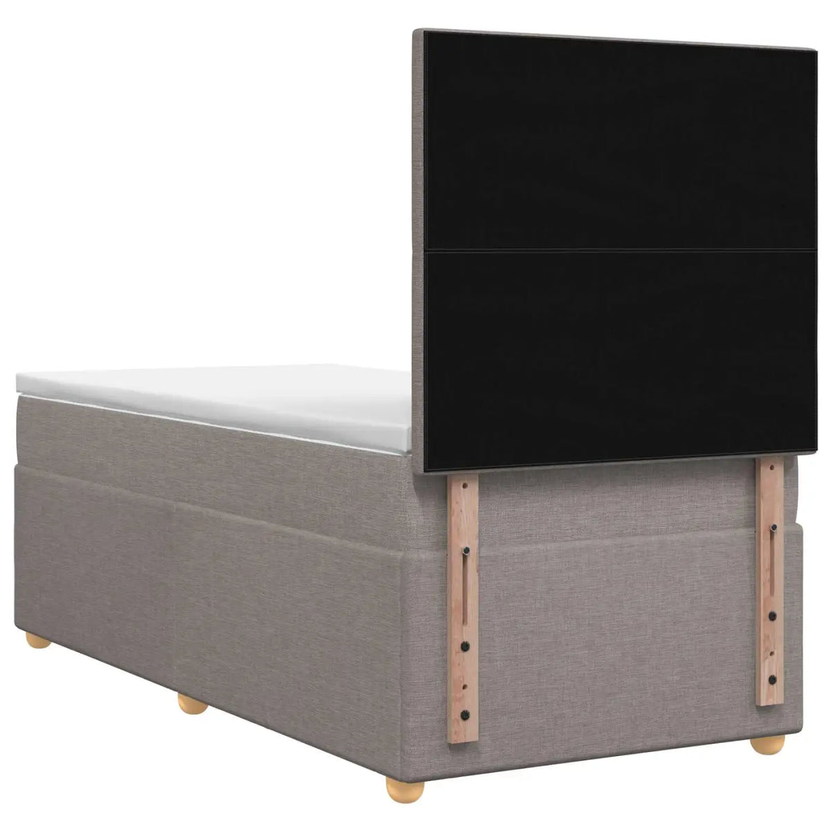 Lit boxspring avec matelas Taupe 80 x 200 cm Tissu - XIOS