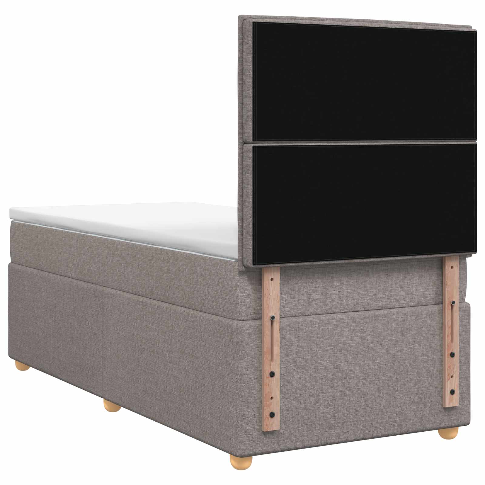 Lit boxspring avec matelas Taupe 80 x 200 cm Tissu
