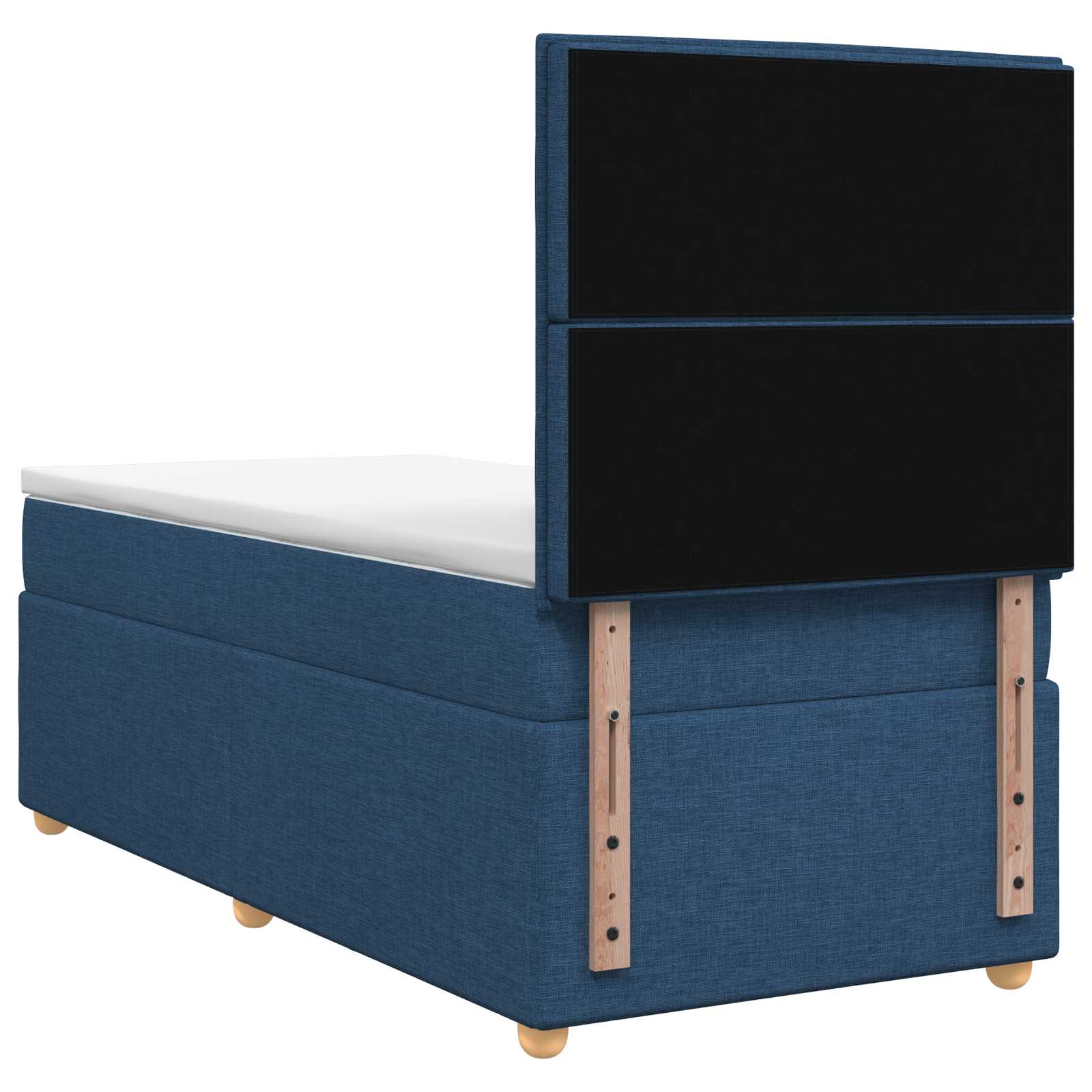 Lit boxspring avec matelas Bleu 80 x 200 cm Tissu