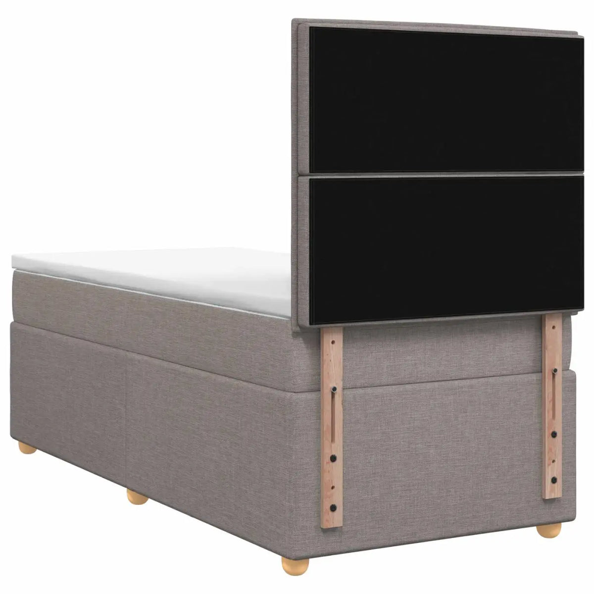 Lit boxspring avec matelas Taupe 90 x 200 cm Tissu - XIOS