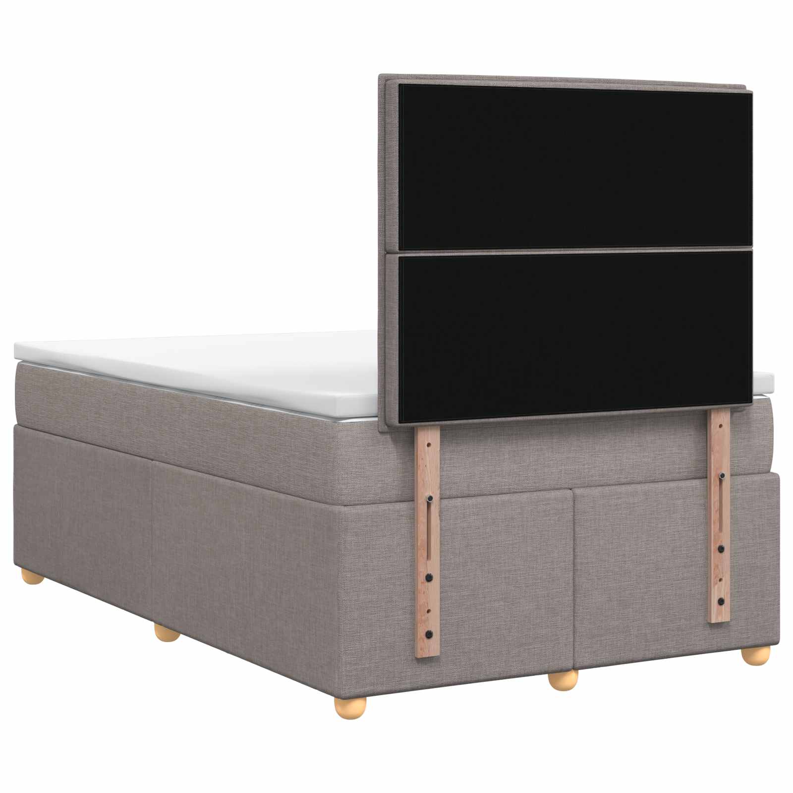 Lit boxspring avec matelas Taupe 120 x 190 cm Tissu