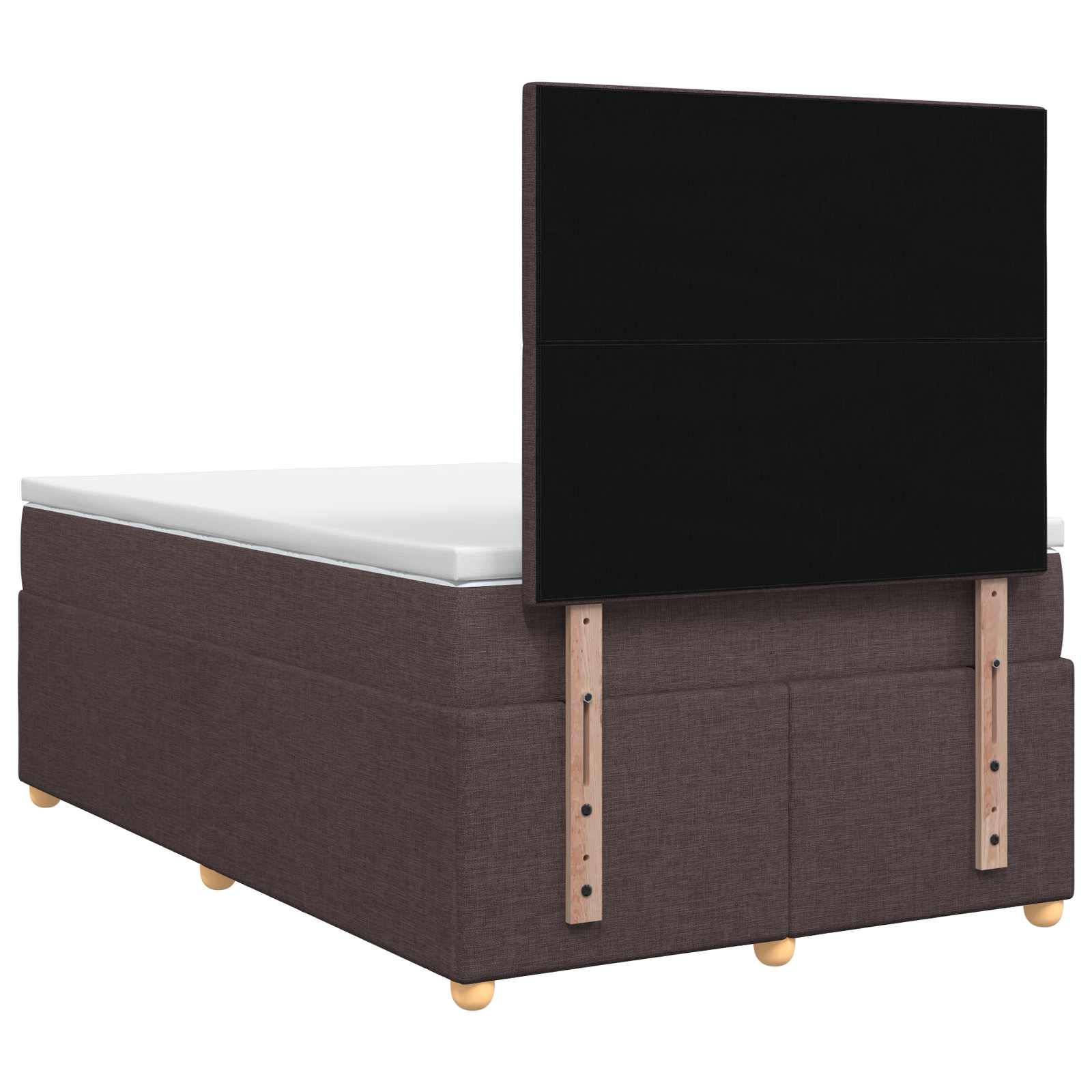 Lit boxspring avec matelas Marron foncé 120 x 190 cm Tissu - XIOS