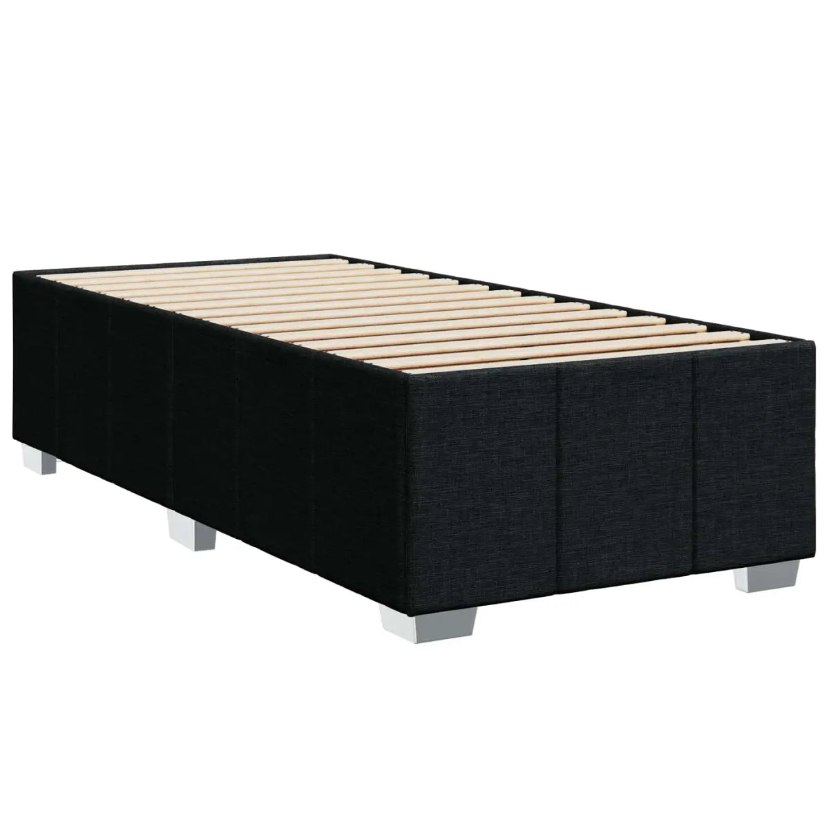 Lit boxspring LED avec matelas Noir 90 x 200 cm Tissu - XIOS