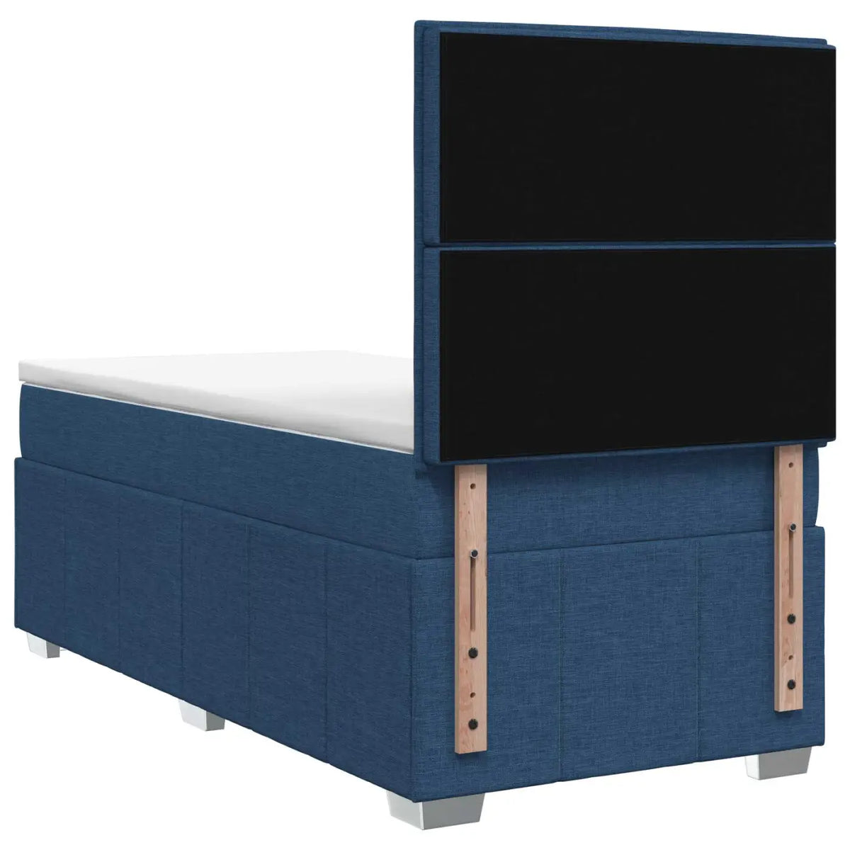 Lit boxspring LED avec matelas Bleu 90 x 200 cm Tissu - XIOS