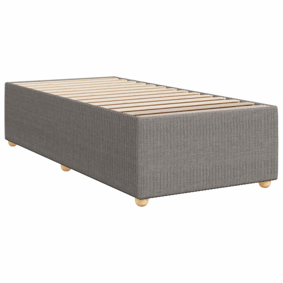 Lit boxspring LED avec matelas Taupe 90 x 200 cm Tissu - XIOS