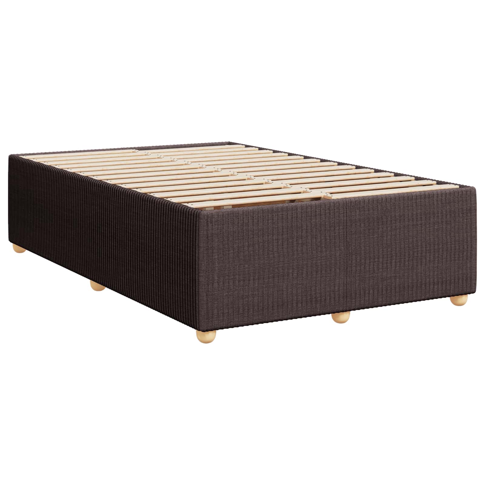 Lit boxspring LED avec matelas Marron foncé 120 x 190 cm Tissu - XIOS