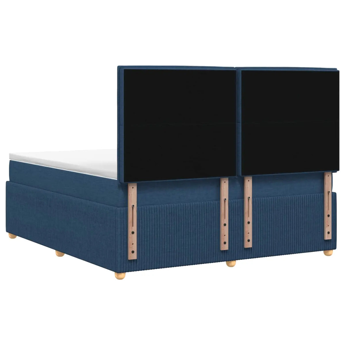 Lit boxspring LED avec matelas Bleu 160 x 200 cm Tissu - XIOS