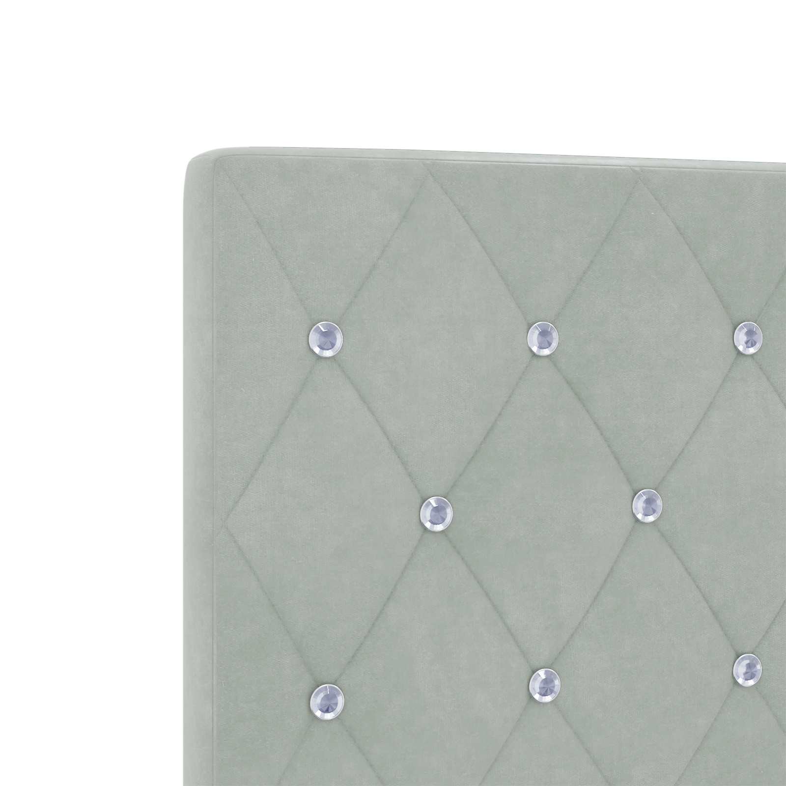 Lit boxspring LED avec matelas Gris clair 90 x 190 cm Velours