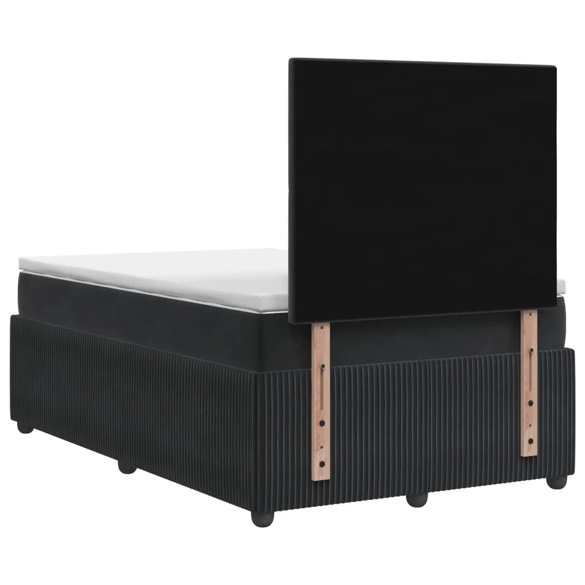 Lit boxspring LED avec matelas Noir 120 x 190 cm Velours - XIOS