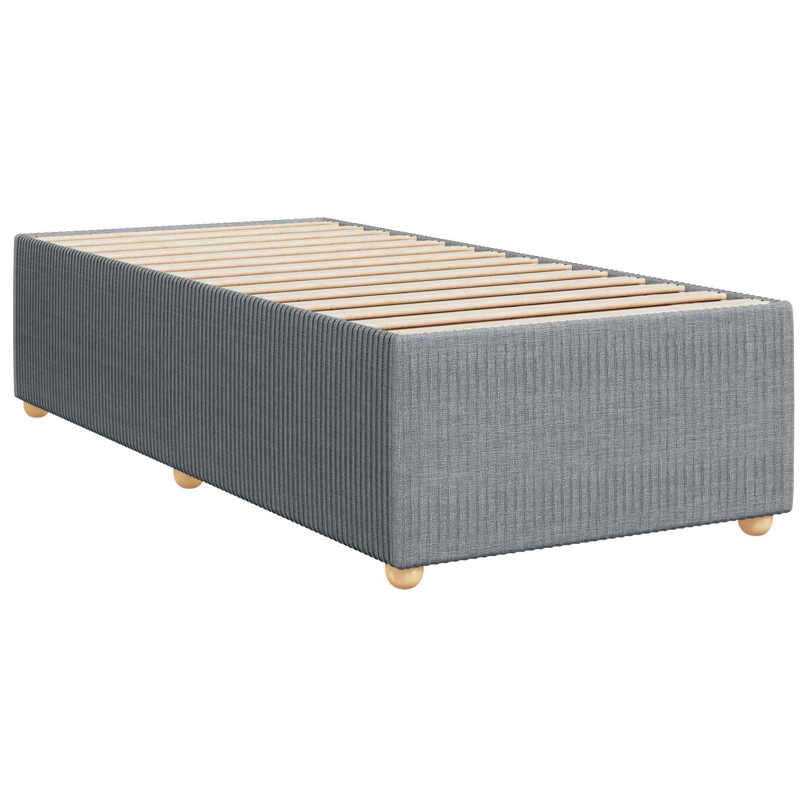 Lit boxspring LED avec matelas Gris clair 90 x 190 cm Tissu