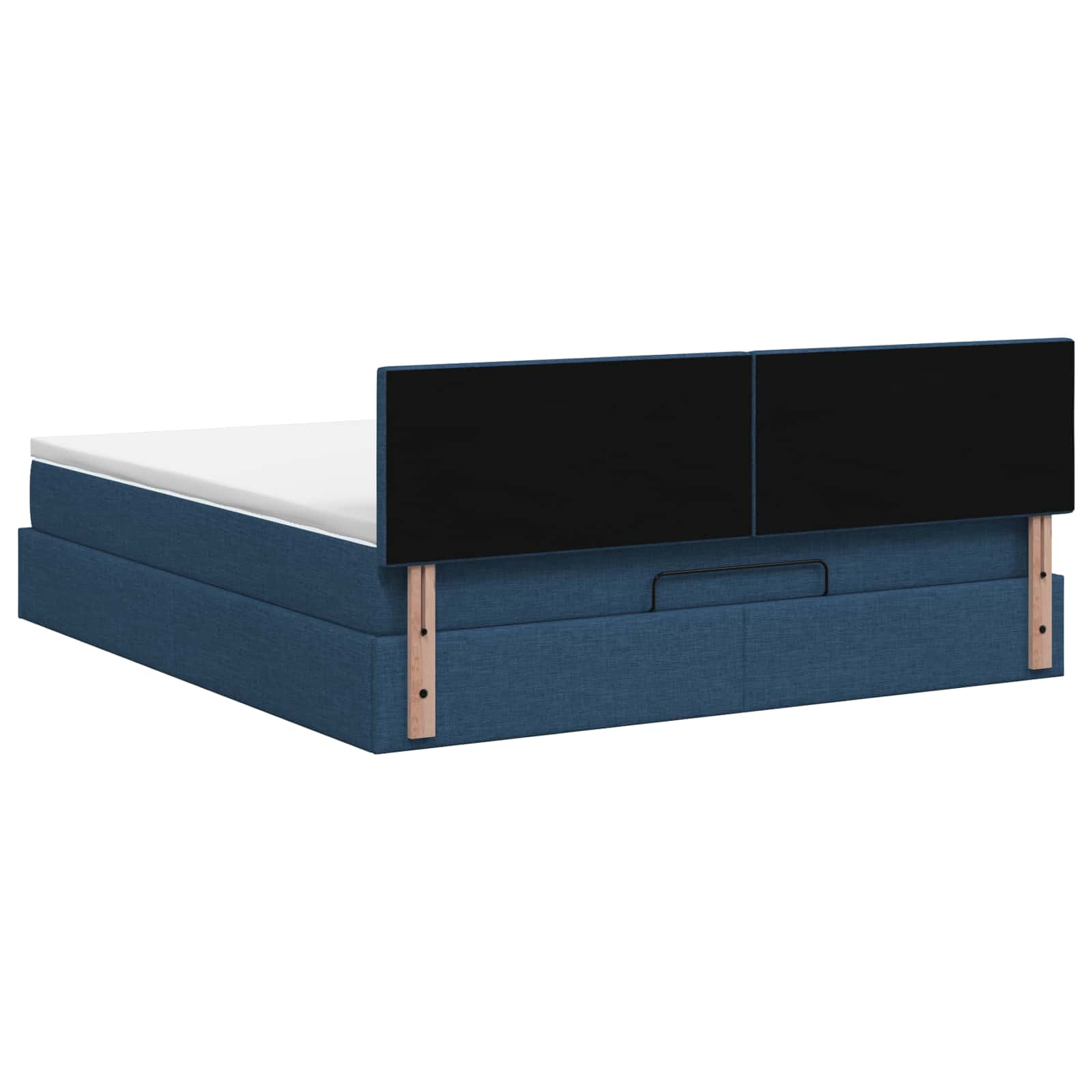 Lit ottoman avec matelas Bleu 140 x 190 cm Tissu - XIOS