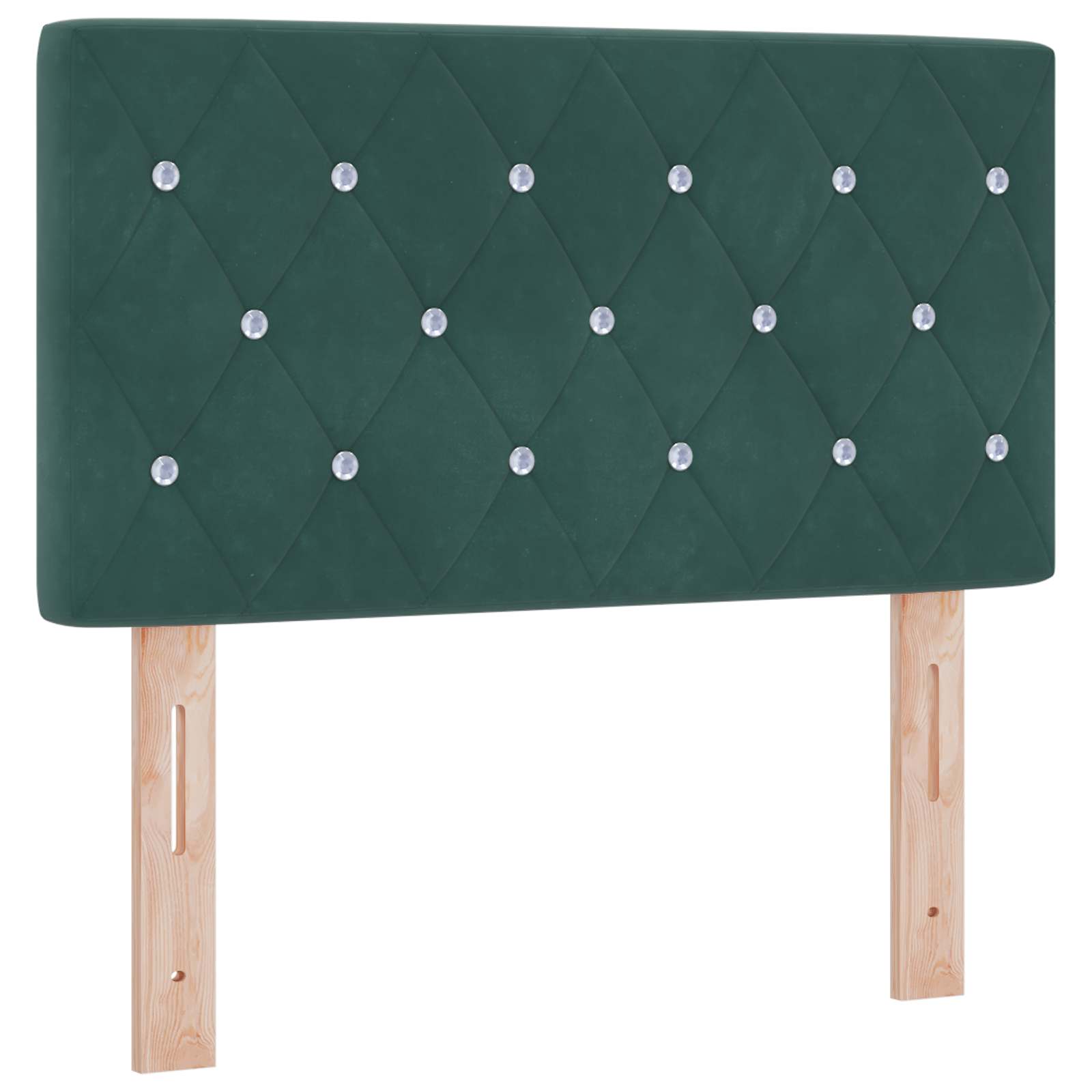 Lit ottoman avec matelas Vert foncé 80 x 200 cm Velours - XIOS