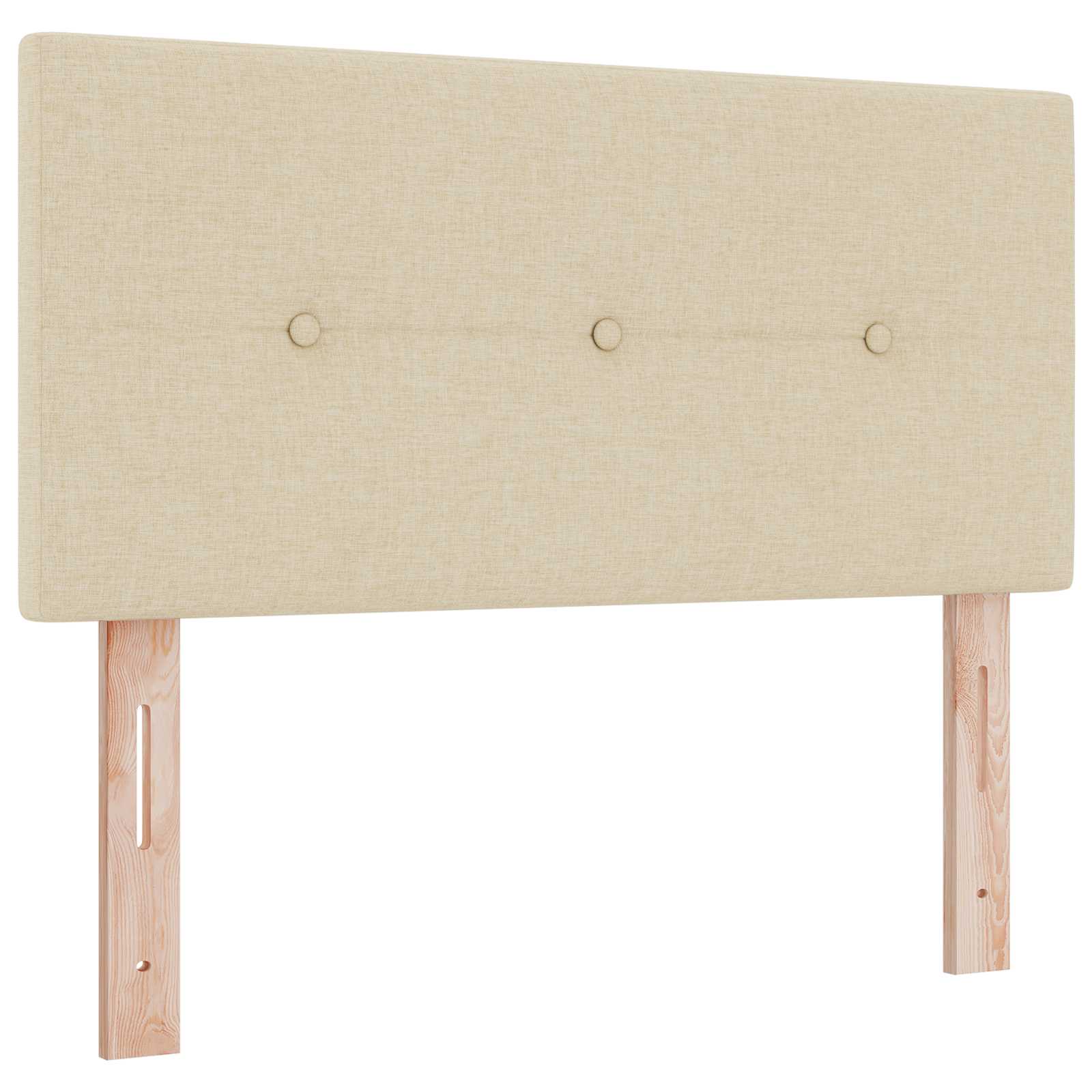 Lit coffre avec matelas et LED Crème 90 x 200 cm Tissu - XIOS