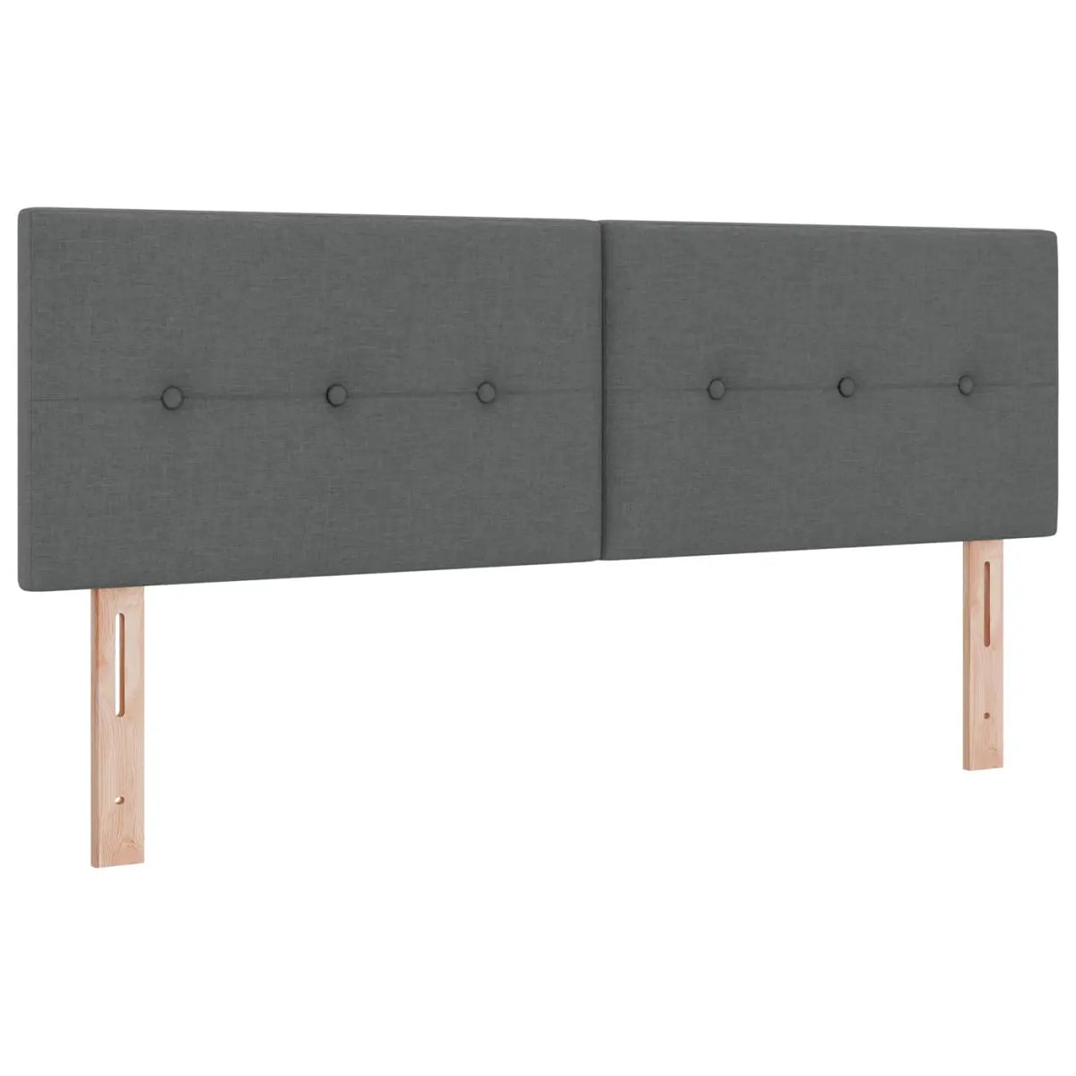 Lit coffre avec matelas et LED Gris foncé 140 x 190 cm Tissu - XIOS