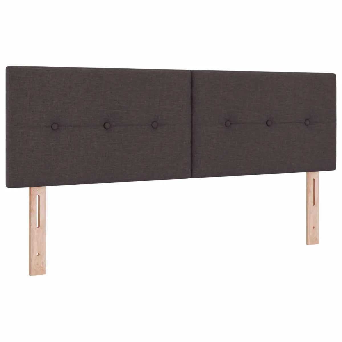 Lit coffre avec matelas et LED Marron foncé 140 x 200 cm Tissu - XIOS