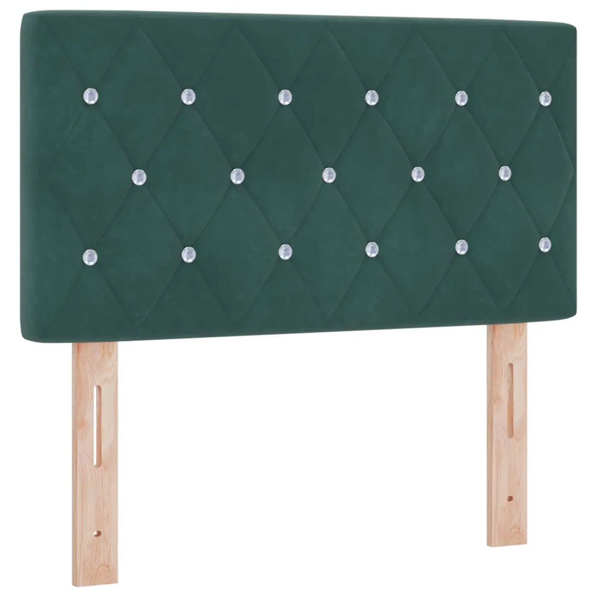 Lit coffre avec matelas et LED Vert foncé 80 x 200 cm Velours - XIOS