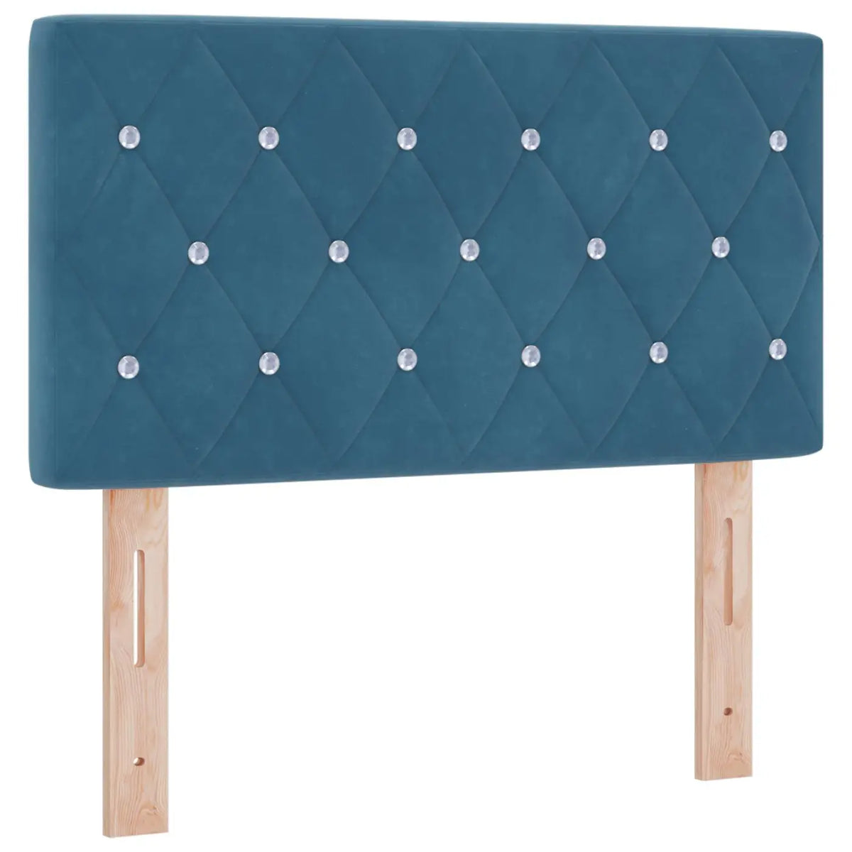 Lit coffre avec matelas et LED Bleu foncé 80 x 200 cm Velours - XIOS