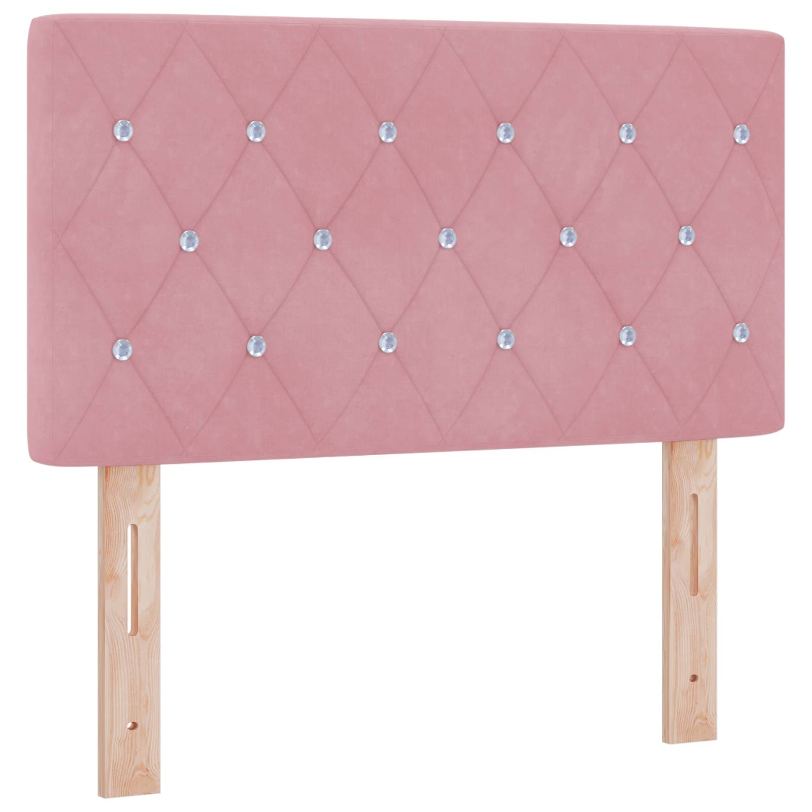 Lit coffre avec matelas et LED Rose 80 x 200 cm Velours - XIOS