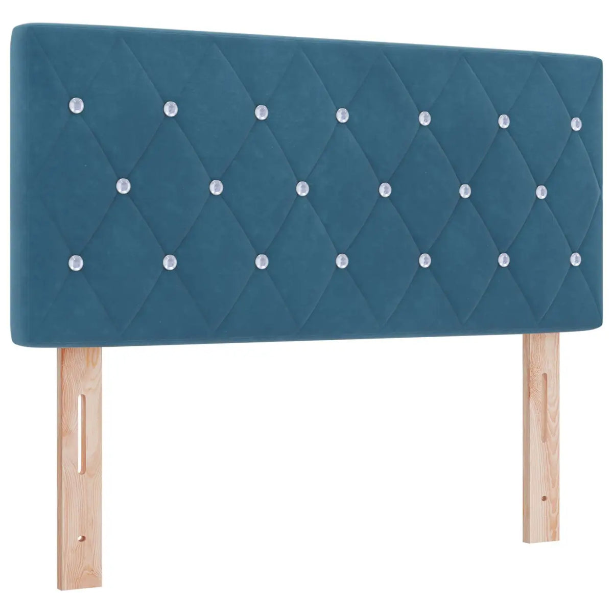 Lit coffre avec matelas et LED Bleu foncé 120 x 200 cm Velours - XIOS