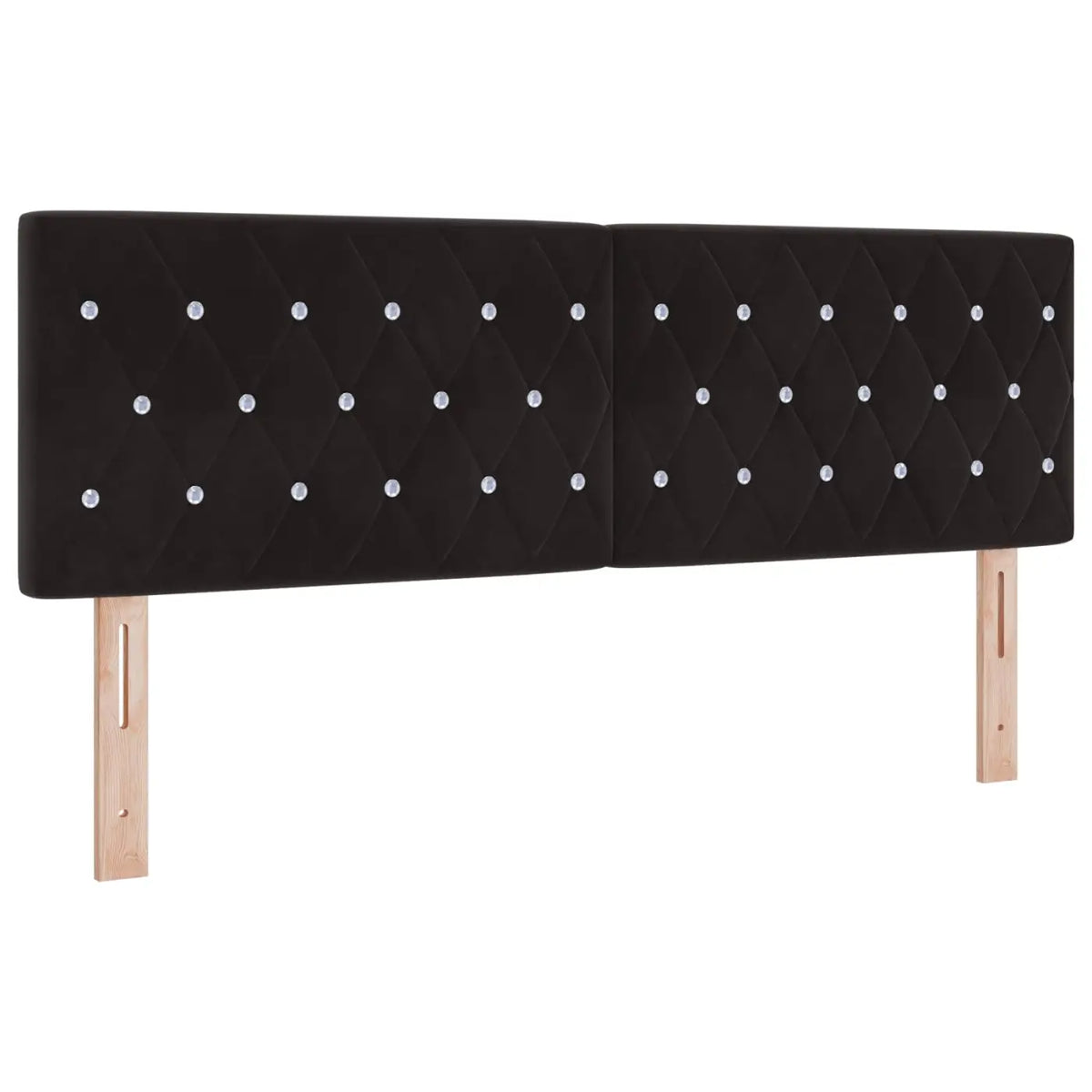 Lit coffre avec matelas et LED Noir 140 x 190 cm Velours - XIOS