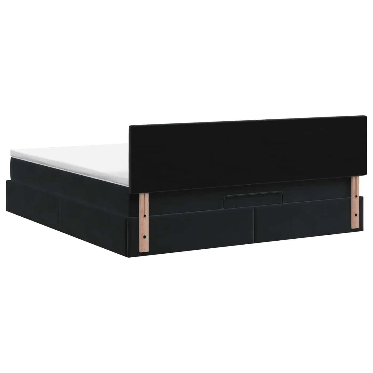 Lit coffre avec matelas et LED Noir 140 x 190 cm Velours - XIOS
